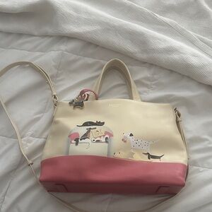Radley London Beige and Pink Dog Design Tote